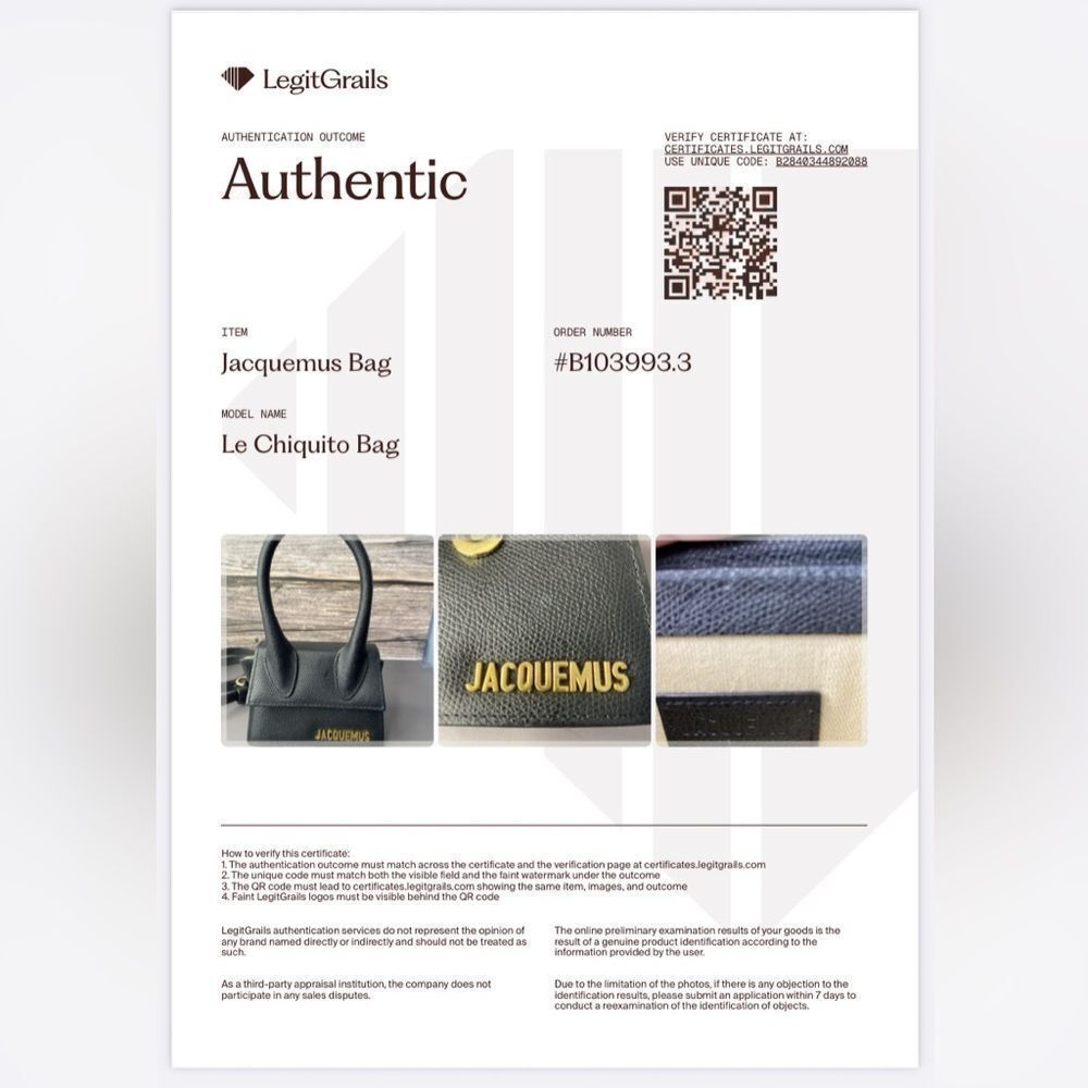 Jacquemus Mini Le Chiquito in Black Leather with Certificate of Authenticity - Picture 3 of 16